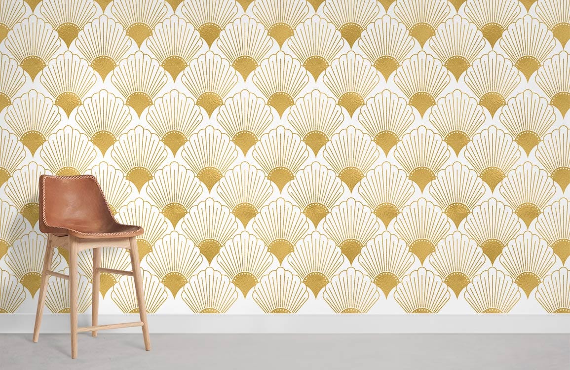 Golden Art Deco Wallpaper Mural