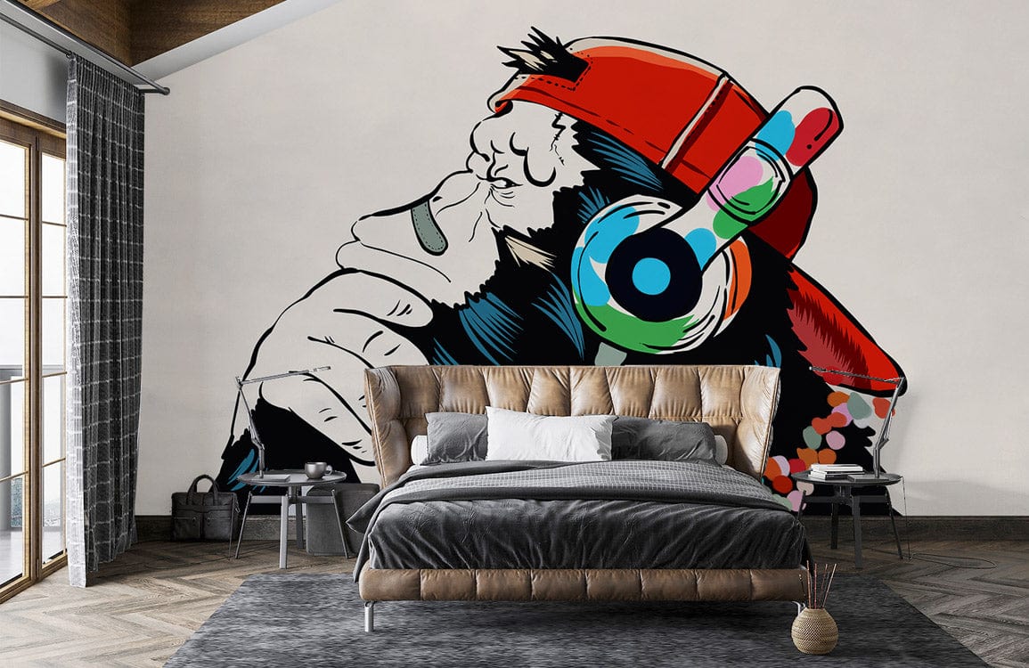 Gorilla Musican Wallpaper Mural