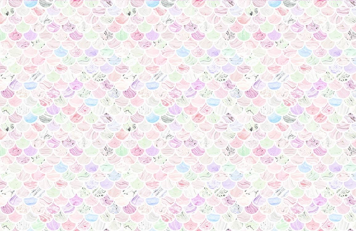 Pastel Scallop Shell Pattern Wallpaper - Soft Coastal Multi-Coloured Design