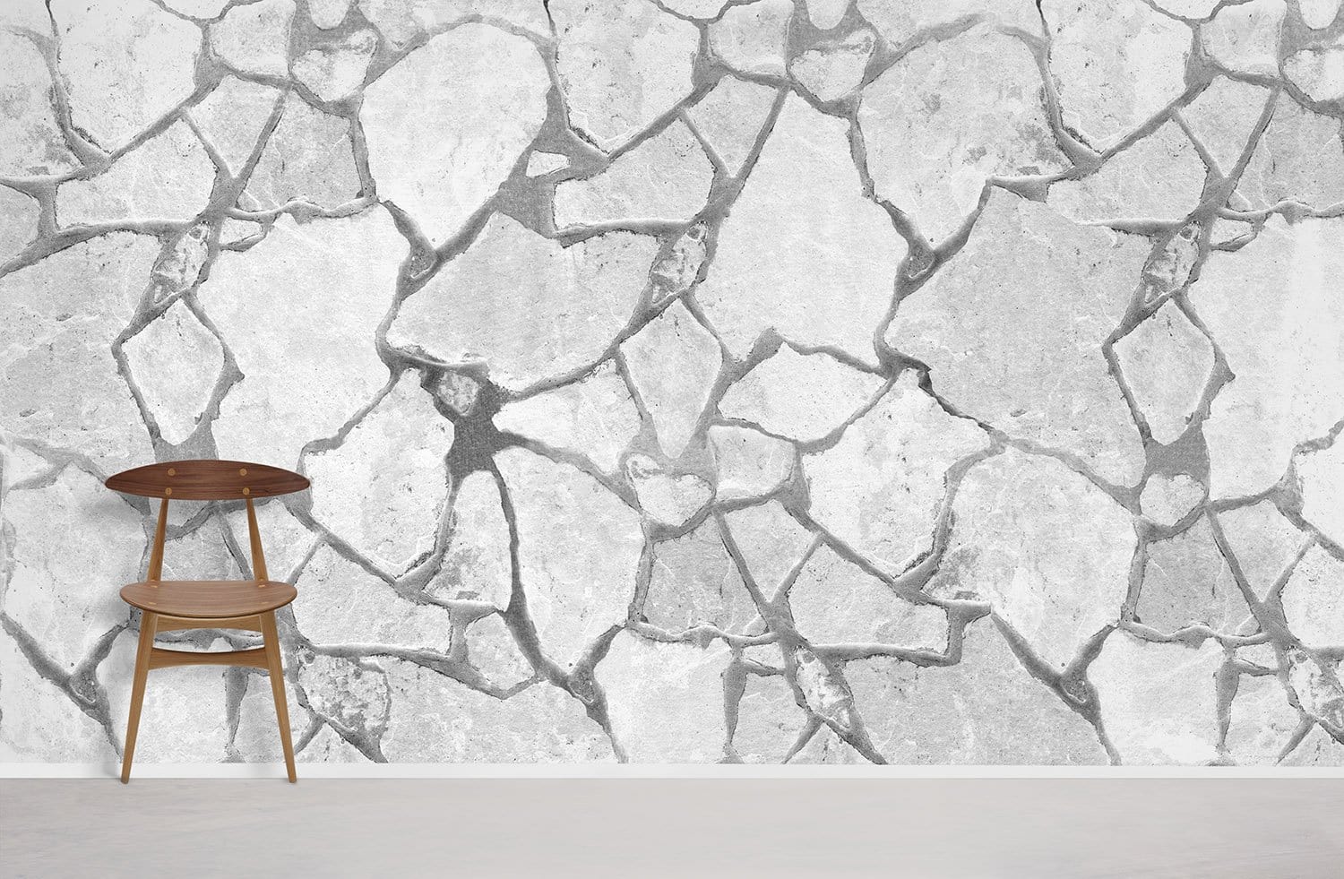 Gray Brick wallpaper mural for bathroom room