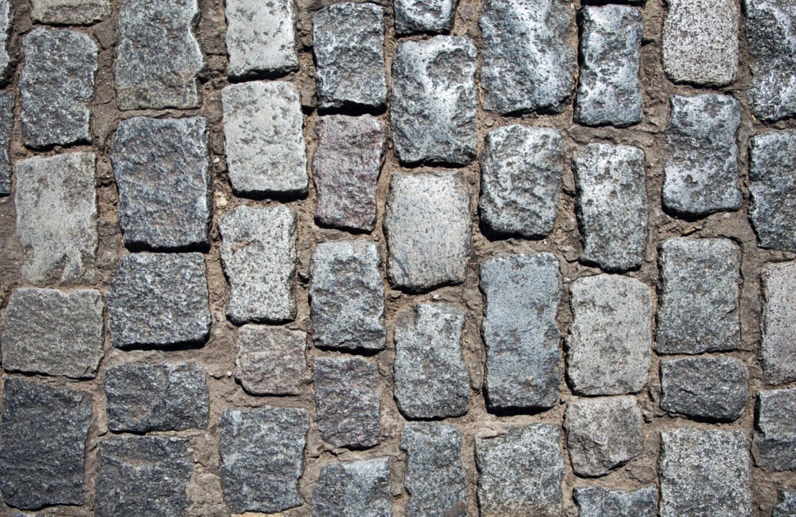 Rustic Cobblestone Pattern Wallpaper in Natural Earthy Grey Tones