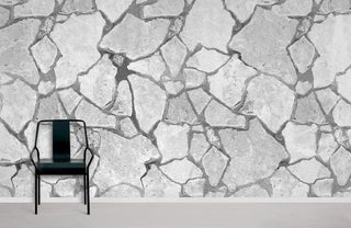 Gray Cracking Wallpaper Mural