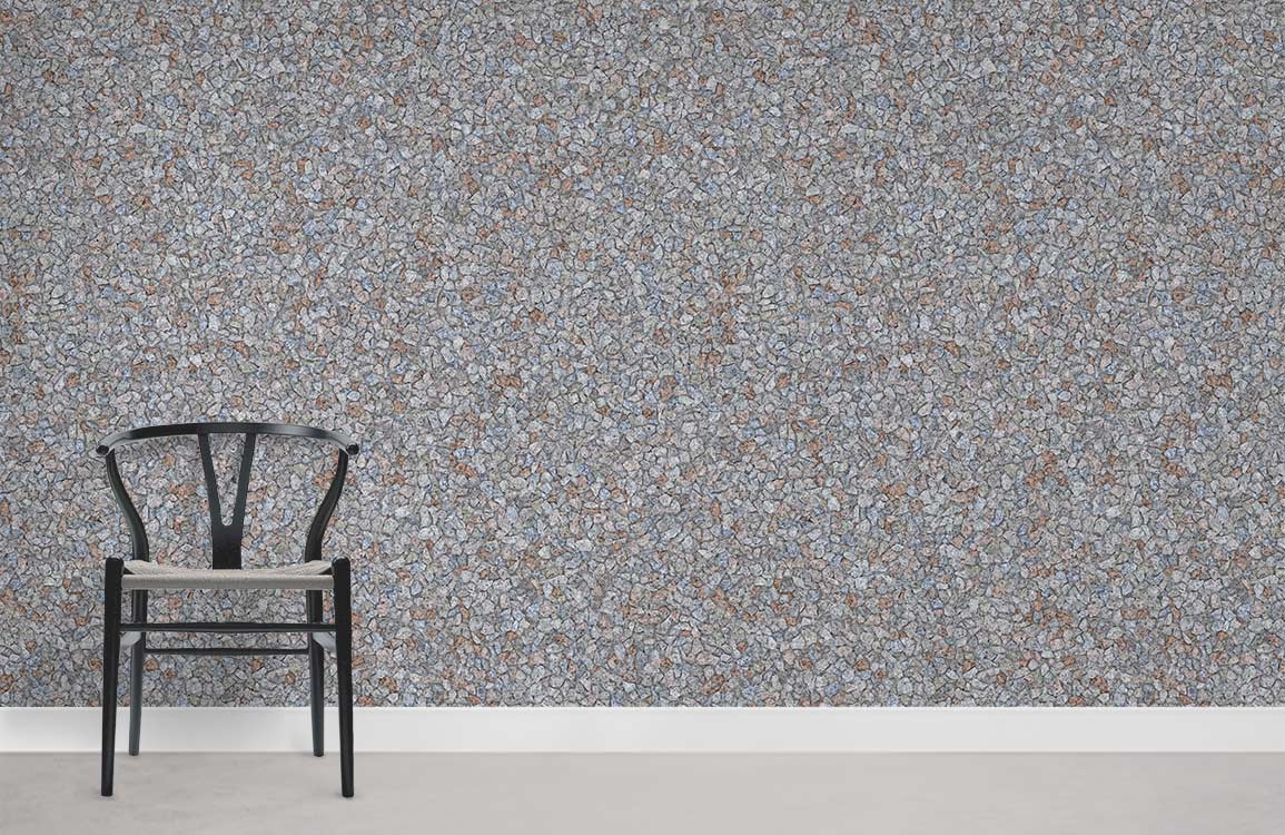 Gray Grit Texture Room Wallpaper Mural