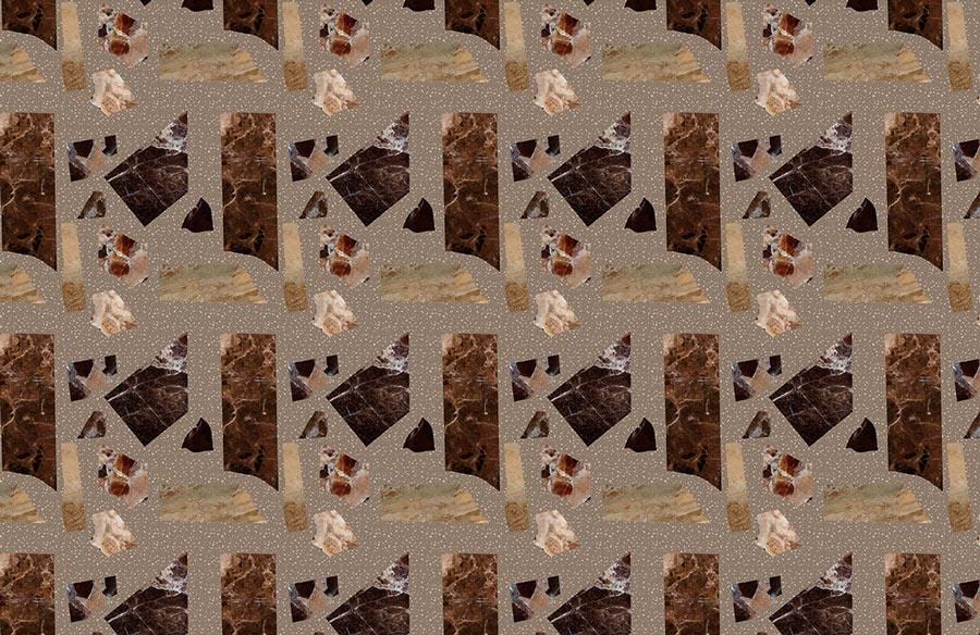 Rustic Earth Tones Geometric Pattern Textured Wallpaper for Contemporary Spaces