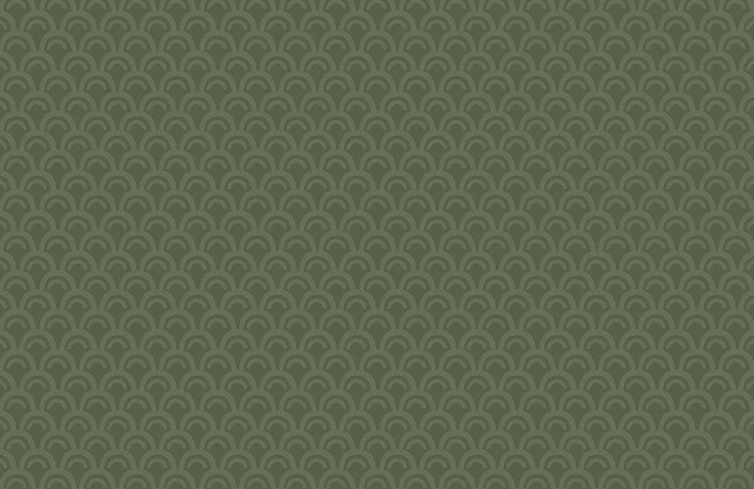 Elegant Green Art Deco Pattern Wallpaper - Timeless Geometric Interior Design