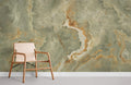 Green Cloud Crystal Wallpaper Mural