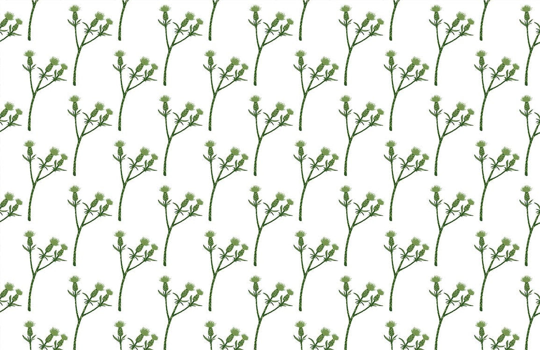 Elegant Green Botanical Floral Pattern Wallpaper - Natural Interior Design Accent