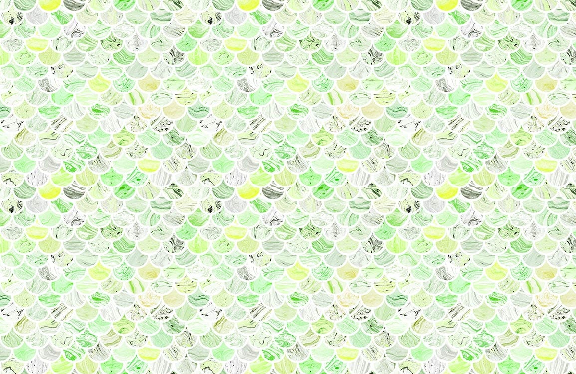 Green Marble Tiles Wallpaper Mural