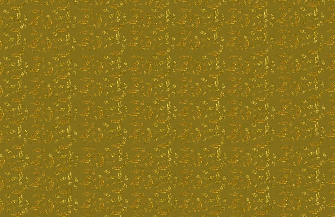 Olive Green Vintage Leaf Pattern Wallpaper for Classic Interior Design