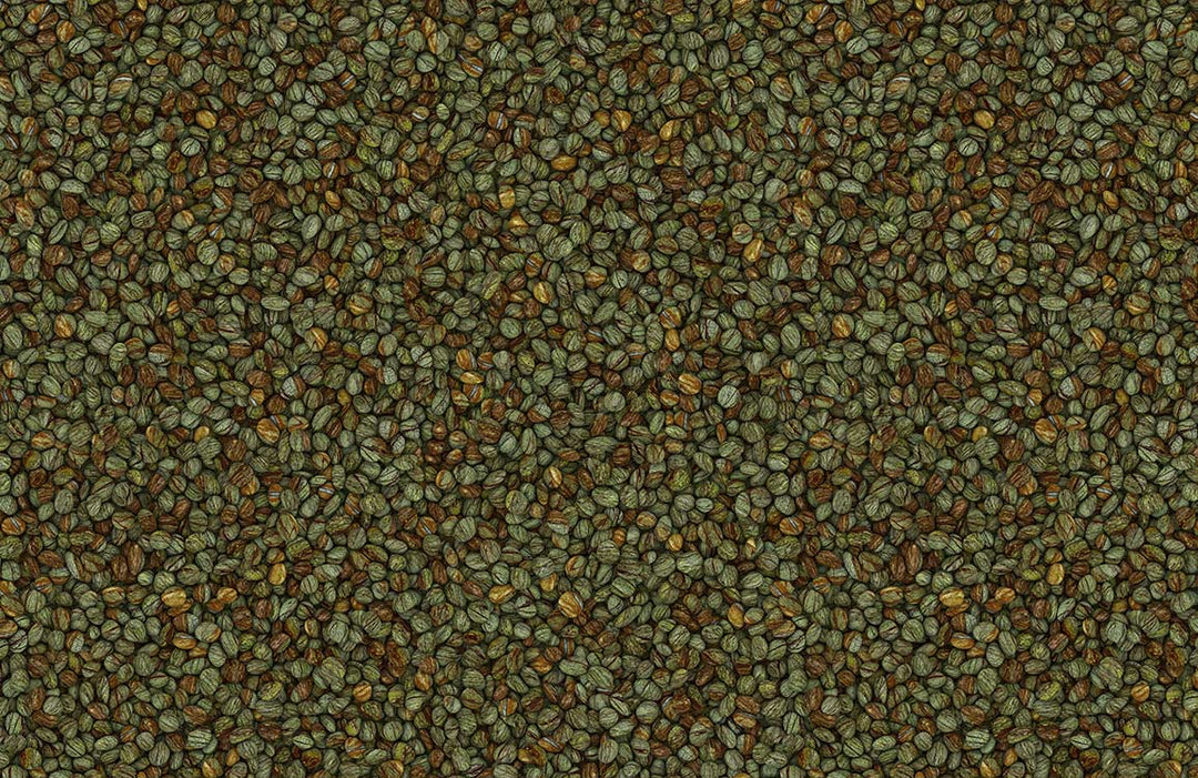 Earthy Tones Leaf Pattern Wallpaper - Natural Green Brown Design