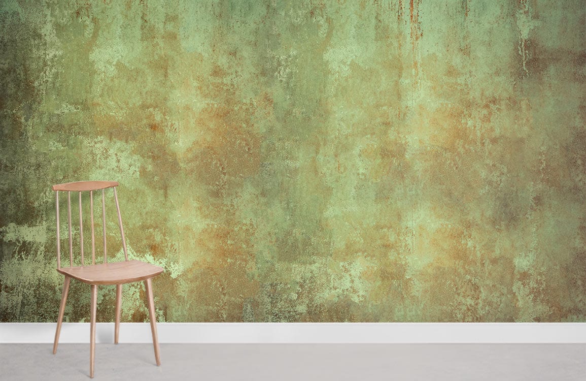 Green Rust Industrial Photo Murals Room