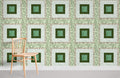 Green Squares Mosaic Wallpaper Mural