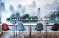 Green Stain Mountain Wallpaper Mural