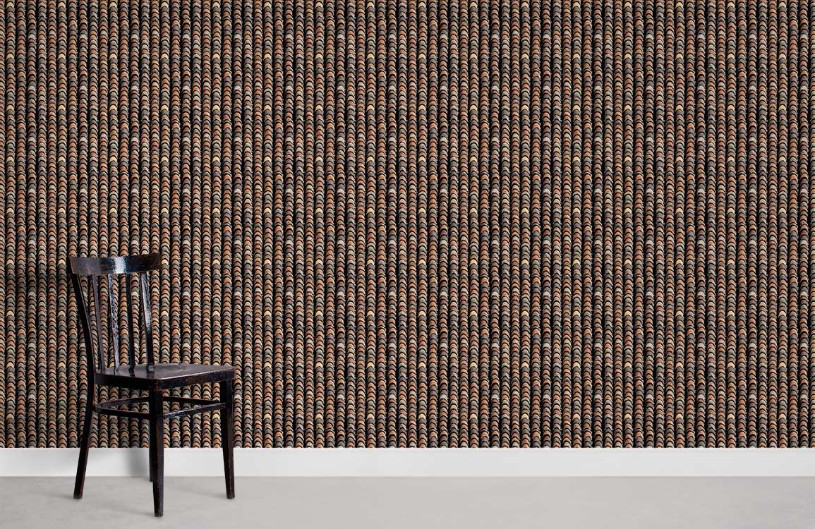 Brownish Tiles Wallpaper Mural