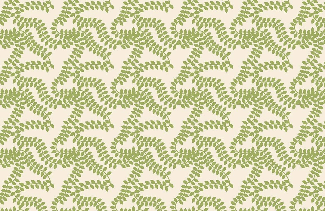 Green Fern Leaf Pattern Wallpaper - Nature Inspired Botanical Design