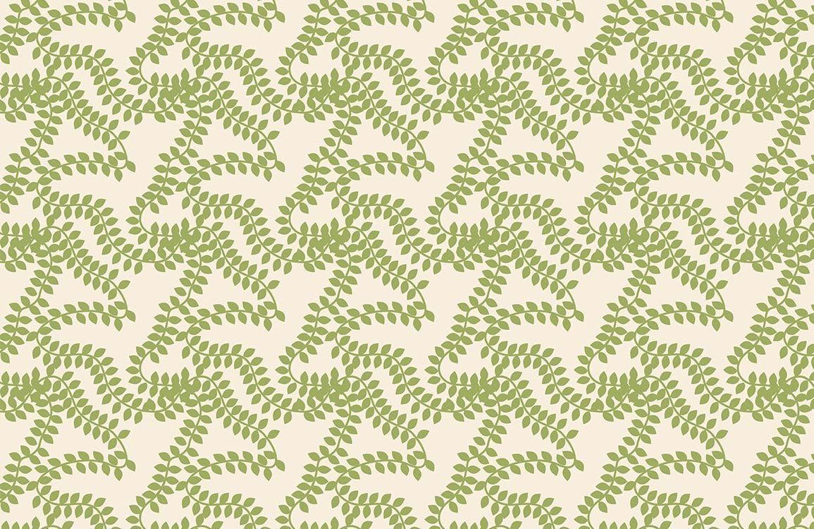 Green Fern Leaf Pattern Wallpaper - Nature Inspired Botanical Design