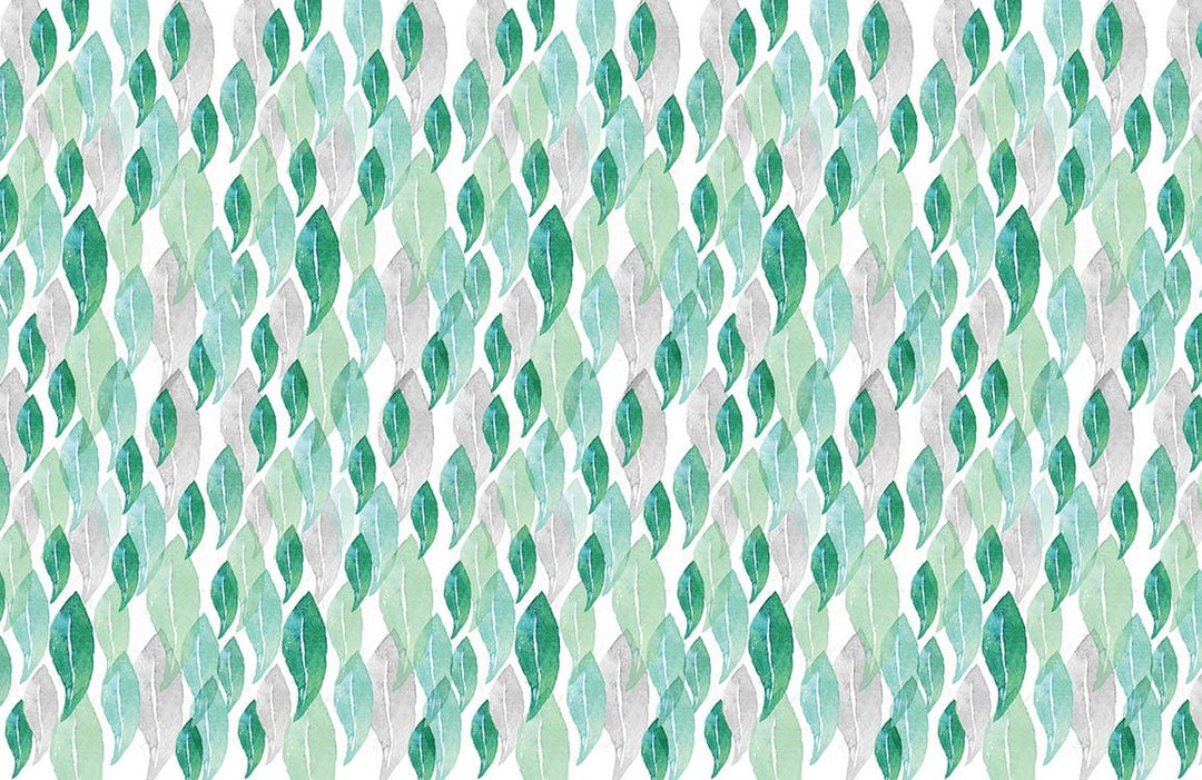 Elegant Green Leaf Watercolour Pattern Wallpaper for Modern Home Decor