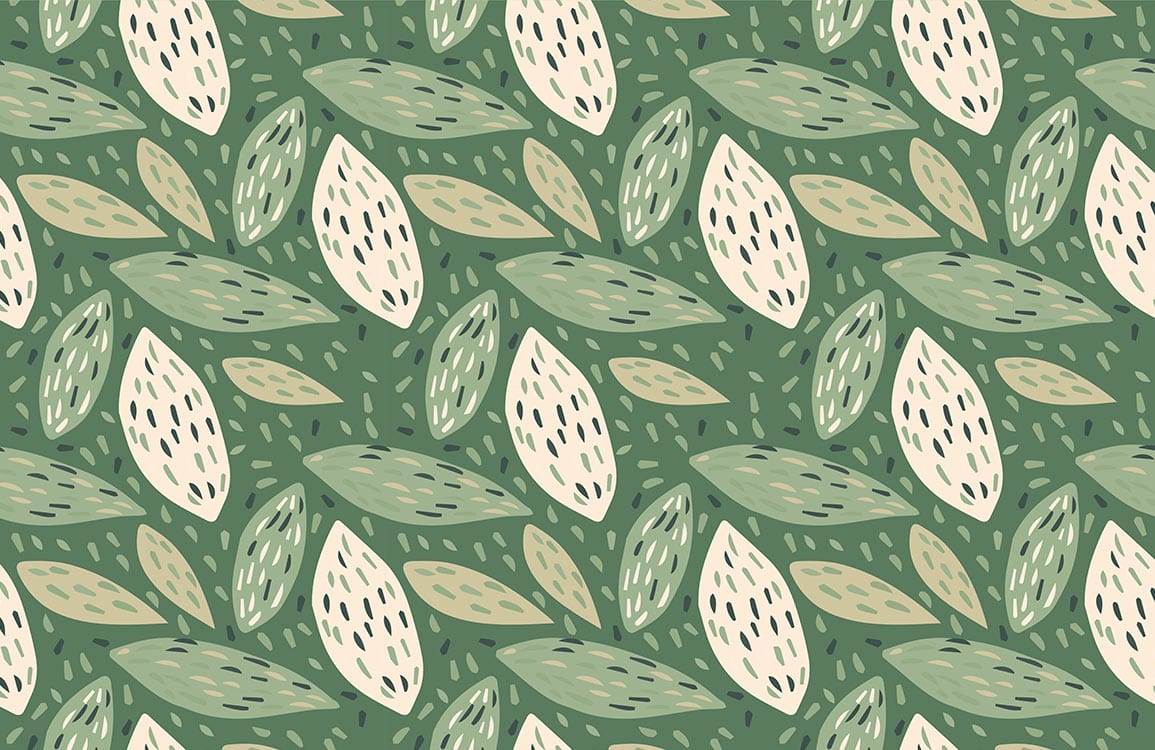Botanical Green Leaf Patterned Wallpaper for Stylish Home Decor