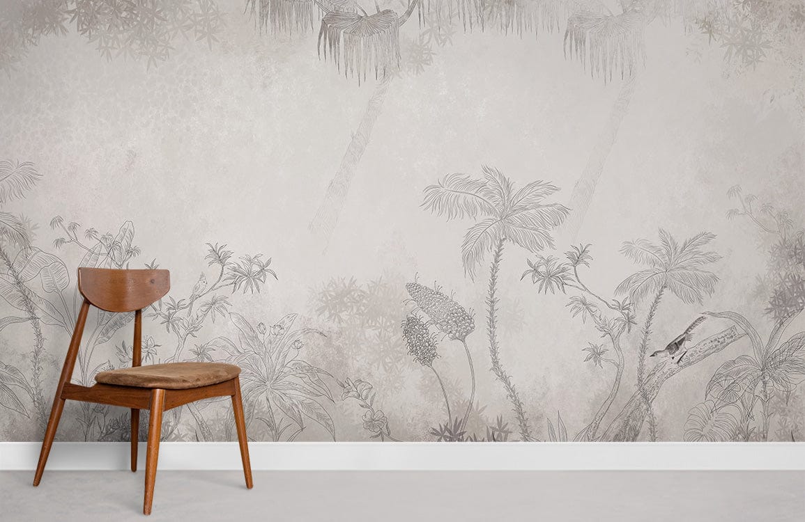 Grey Forest Wallpaper Mural