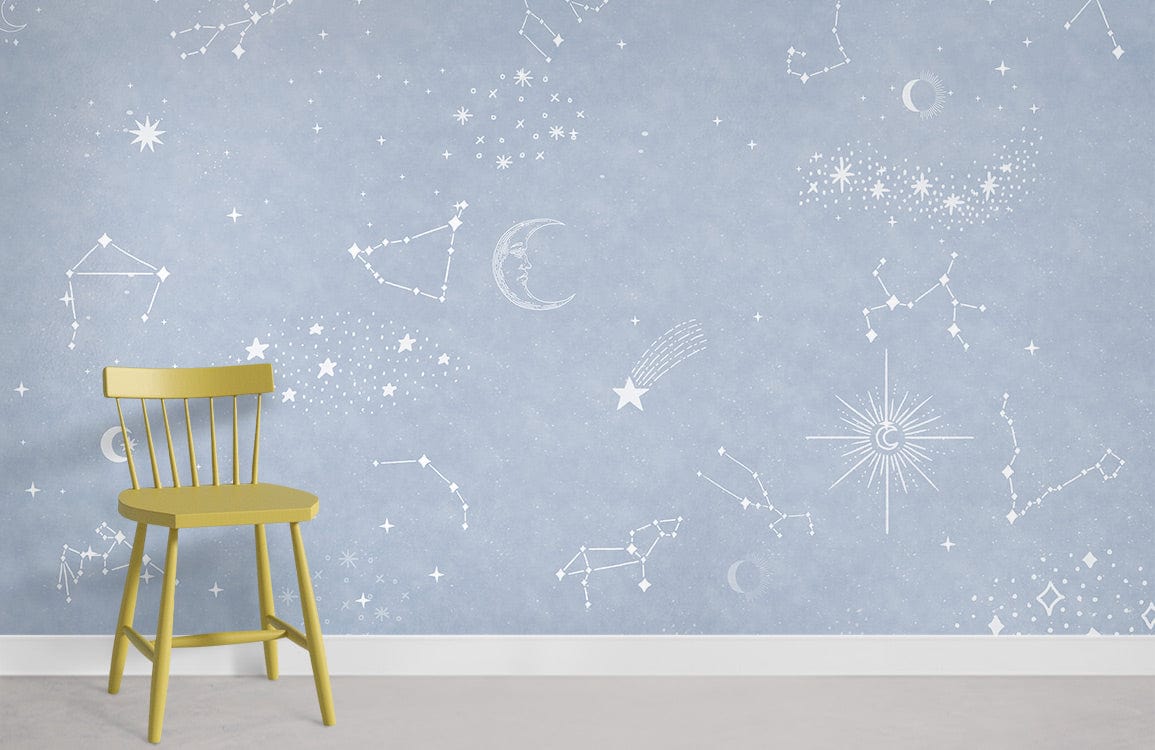 Grey Star Wallpaper Mural