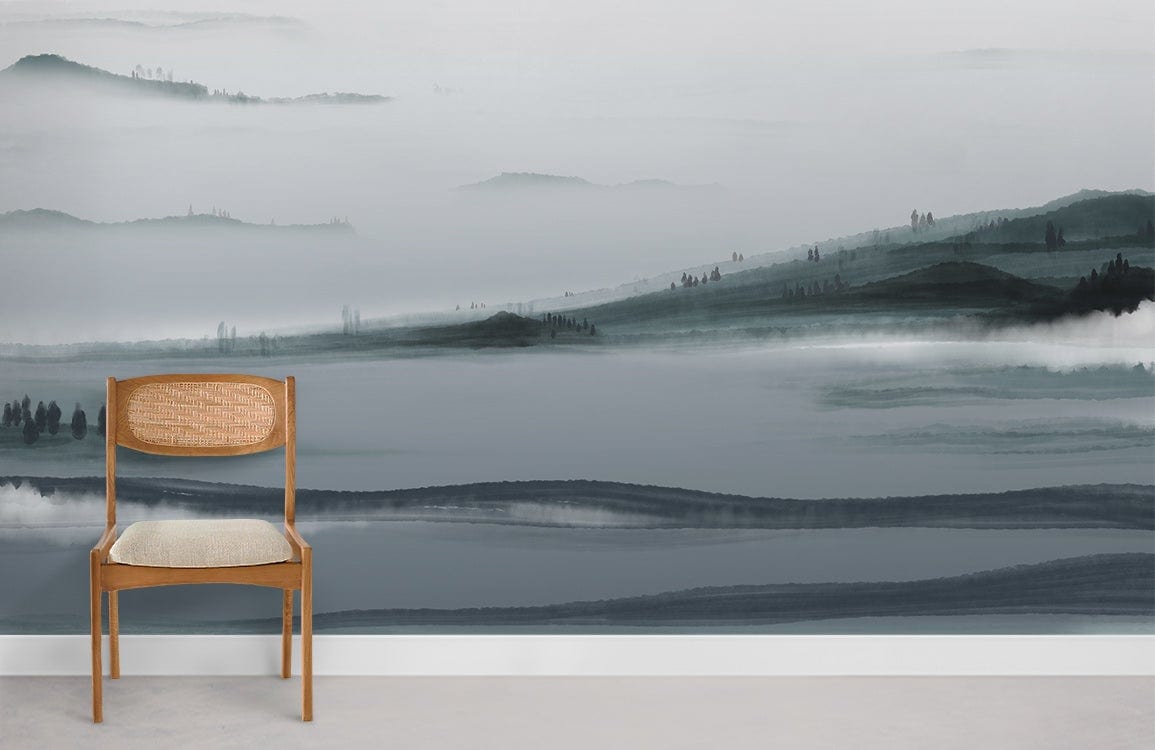 Ink Lake II Wallpaper Mural