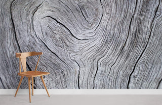Grey Wood Grain Wallpaper Mural