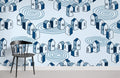 Group Houses Wallpaper Mural