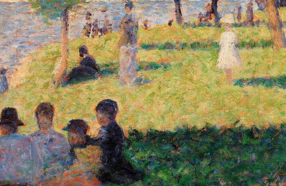 Impressionist Pastel Park Scene Mural Wallpaper with Tranquil Green Tones