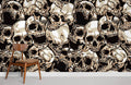Hand-paint Skeleton Wallpaper Mural