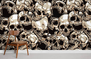 Hand-paint Skeleton Wallpaper Mural
