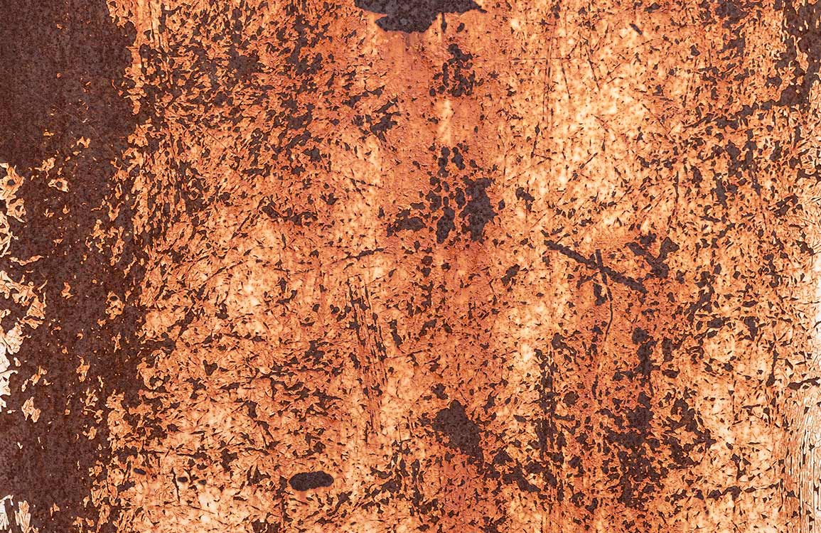 Rustic Copper Textured Industrial Chic Patterned Wallpaper Mural Design