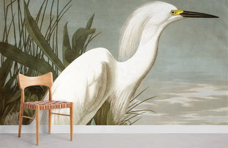 White Heron Wallpaper Mural