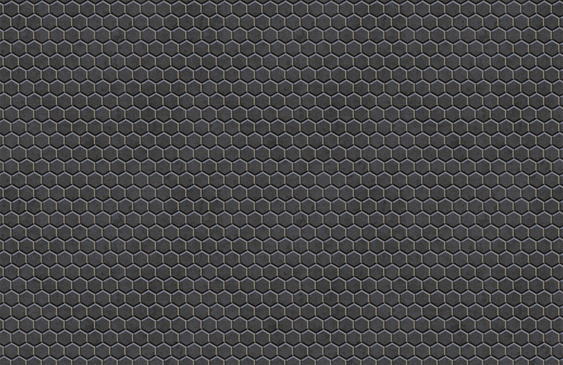 Dark Grey Hexagonal Pattern Wallpaper - Modern Stylish Geometric Wall Design