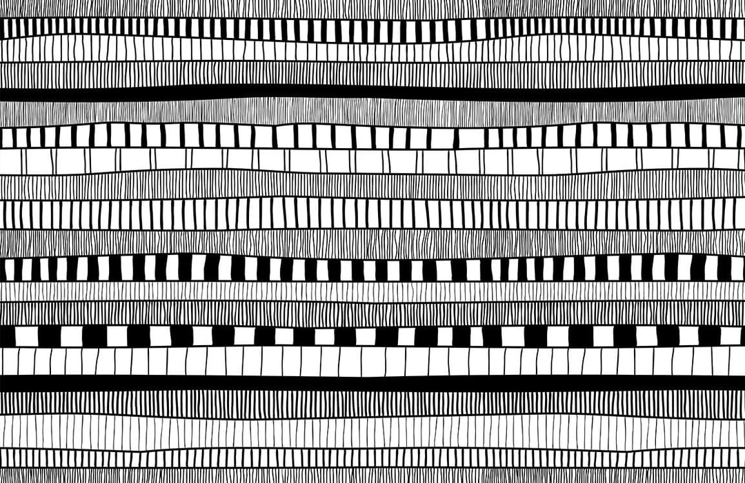 Monochrome Geometric Abstract Pattern Wallpaper in Black and White Design
