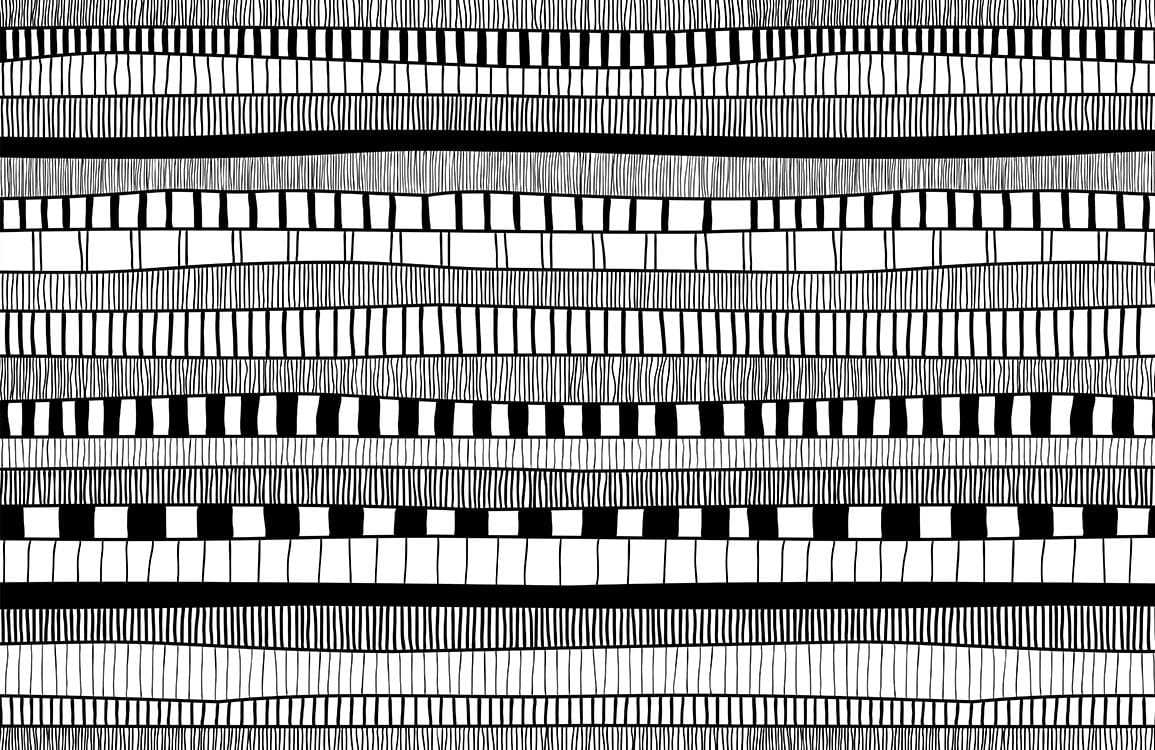 Monochrome Geometric Abstract Pattern Wallpaper in Black and White Design