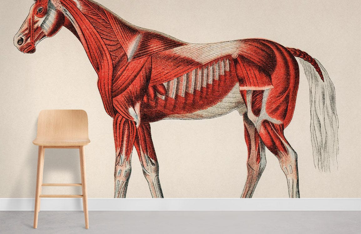 Horse Muscle Mural Wallpaper Room