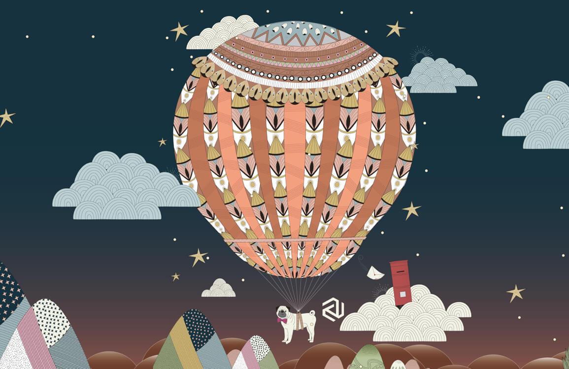 Hot Air Balloon Wallpaper Mural