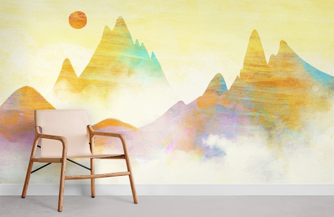 Ink Painting Mountain II Wallpaper Mural
