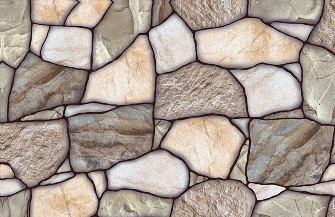 Rustic Stone-Effect Wallpaper in Earthy Tones for Natural Home Decor