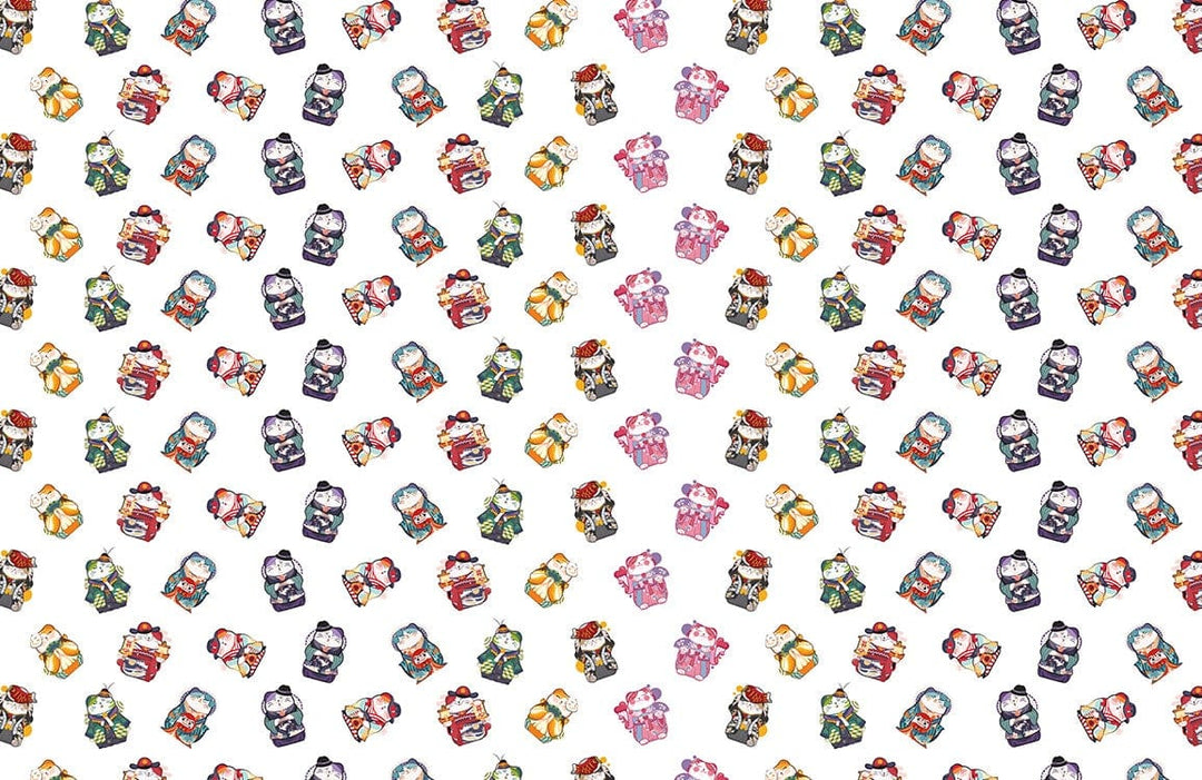 Vintage Retro Floral Pattern Wallpaper in Pink, Green, and Orange Hues