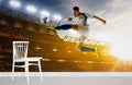 Jumping Soccer Player Wallpaper Mural