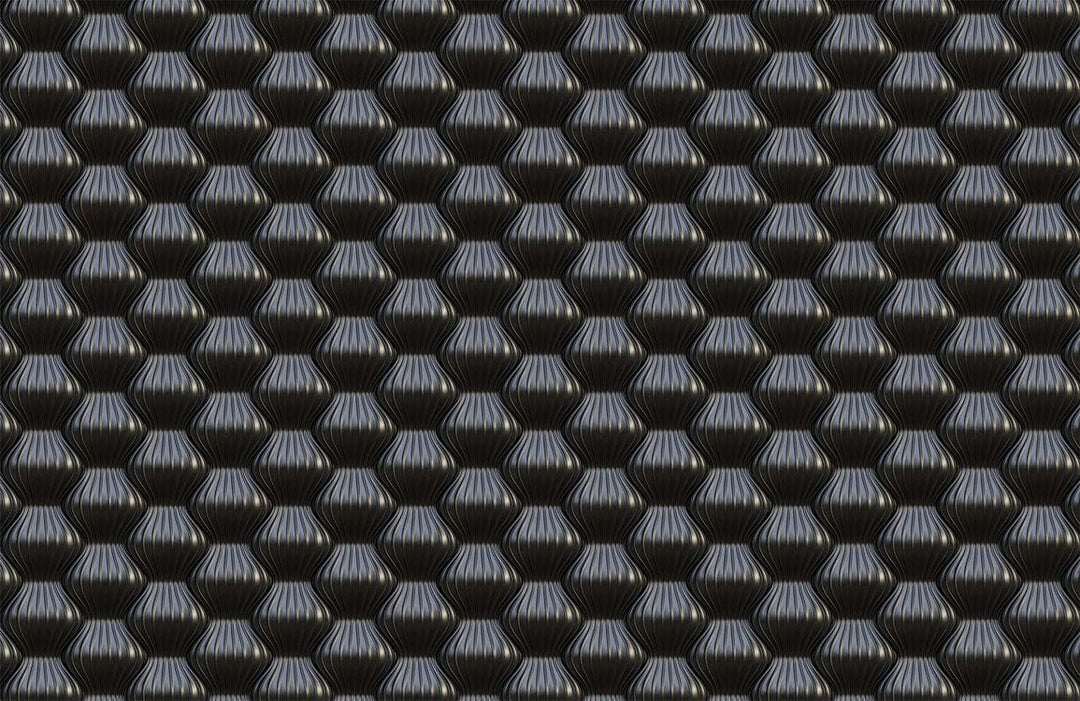 Elegant Black Geometric Repeated Pattern Wallpaper for Modern Interiors