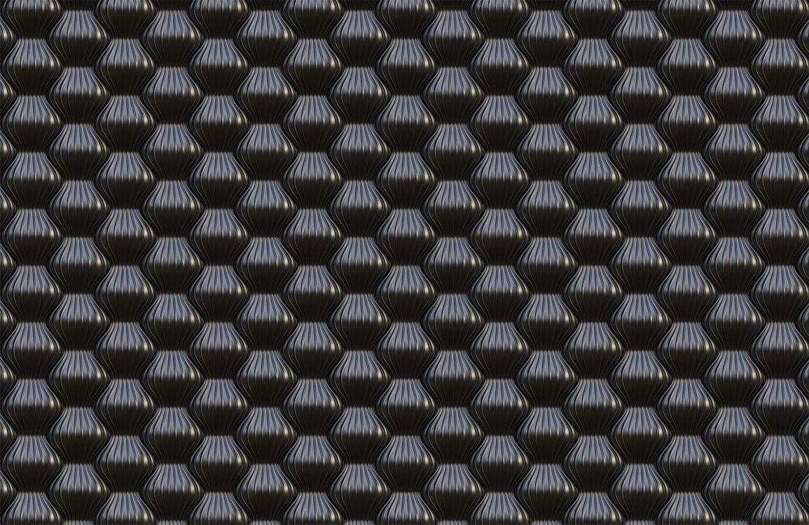Elegant Black Geometric Repeated Pattern Wallpaper for Modern Interiors