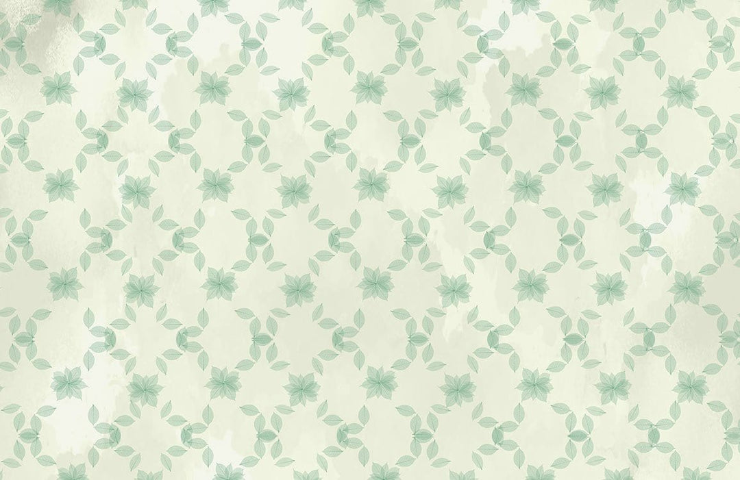 Elegant Sage Green Floral Patterned Wallpaper for Modern Interiors Décor