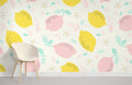 Lemon Pattern Wallpaper Mural