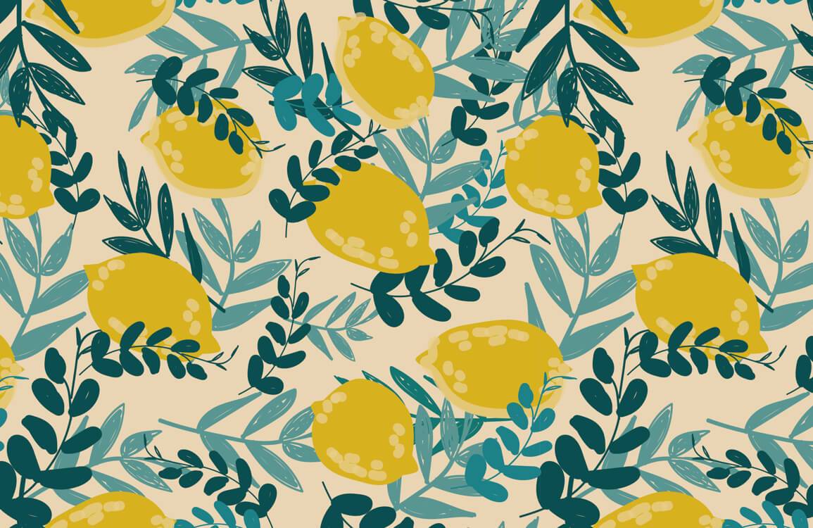 Lemon Wallpaper Mural