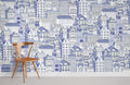Line Drawing House III Wallpaper Mural