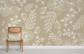 Line Flowers Wallpaper Mural