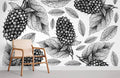 Linedrawn Mulberry Wallpaper Mural
