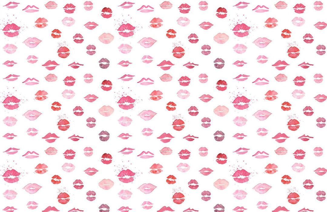 Chic Pink Lips Pattern Wallpaper - Vibrant Playful Embrace for Interiors